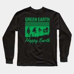 Green Earth Happy Earth Long Sleeve T-Shirt